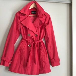 Express Pink Trench Coat
